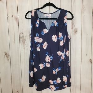 Isabel Maternity by Ingrid & Isabel Floral Sleeveless Top - Navy and Pink